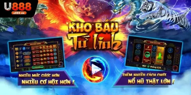 Giới Thiệu Về Trò Chơi Nổ Hũ Kho Báu Tứ Linh Tại U888 3 Tỷ lệ thắng lớn trong kho báu tứ linh