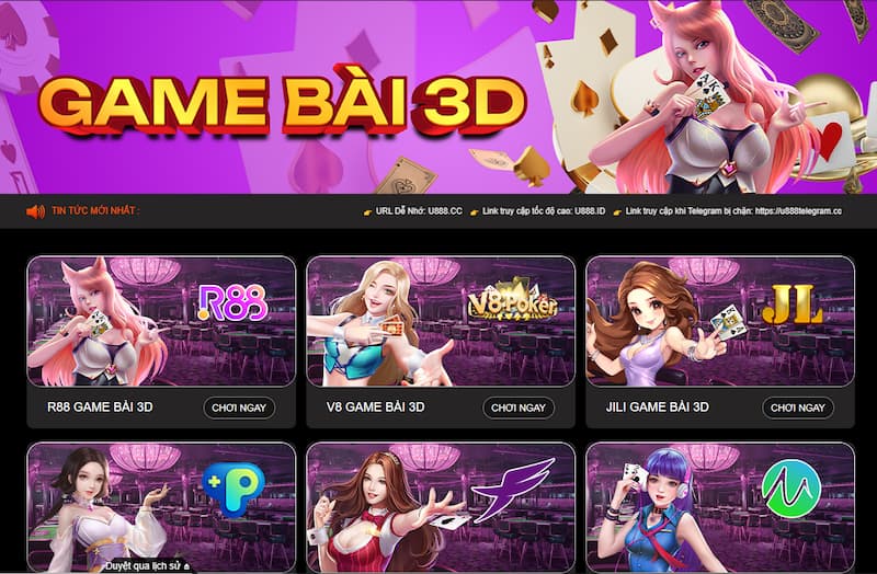 U888 26 Game bài 3D